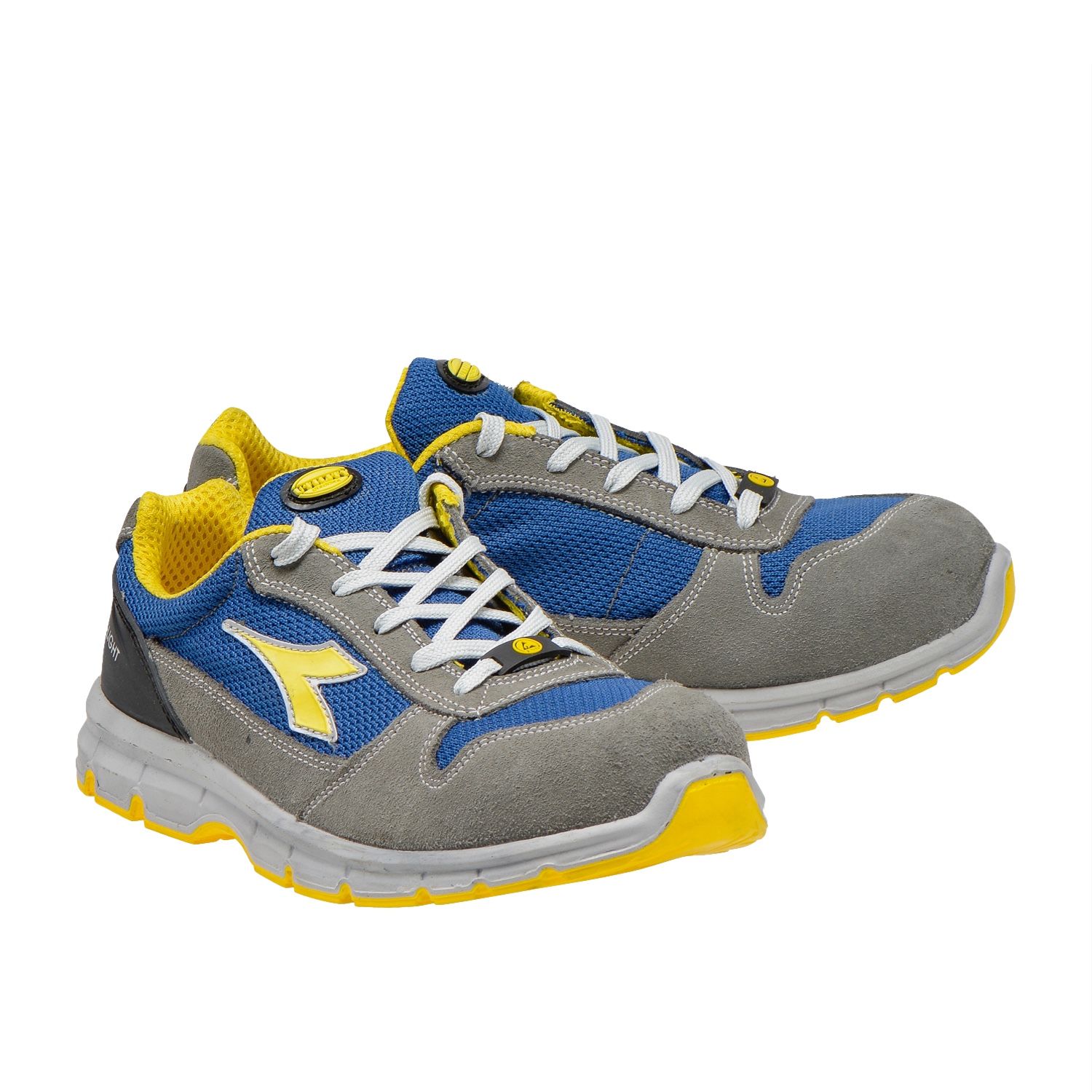 Calzado de seguridad Diadora Run Text Low Gris Castillo/Azul Insignia S1PS FO SR ESD Unisex Calzado de seguridad Diadora Run Text Low Gris Castillo/Azul Insignia S1PS FO SR ESD Unisex