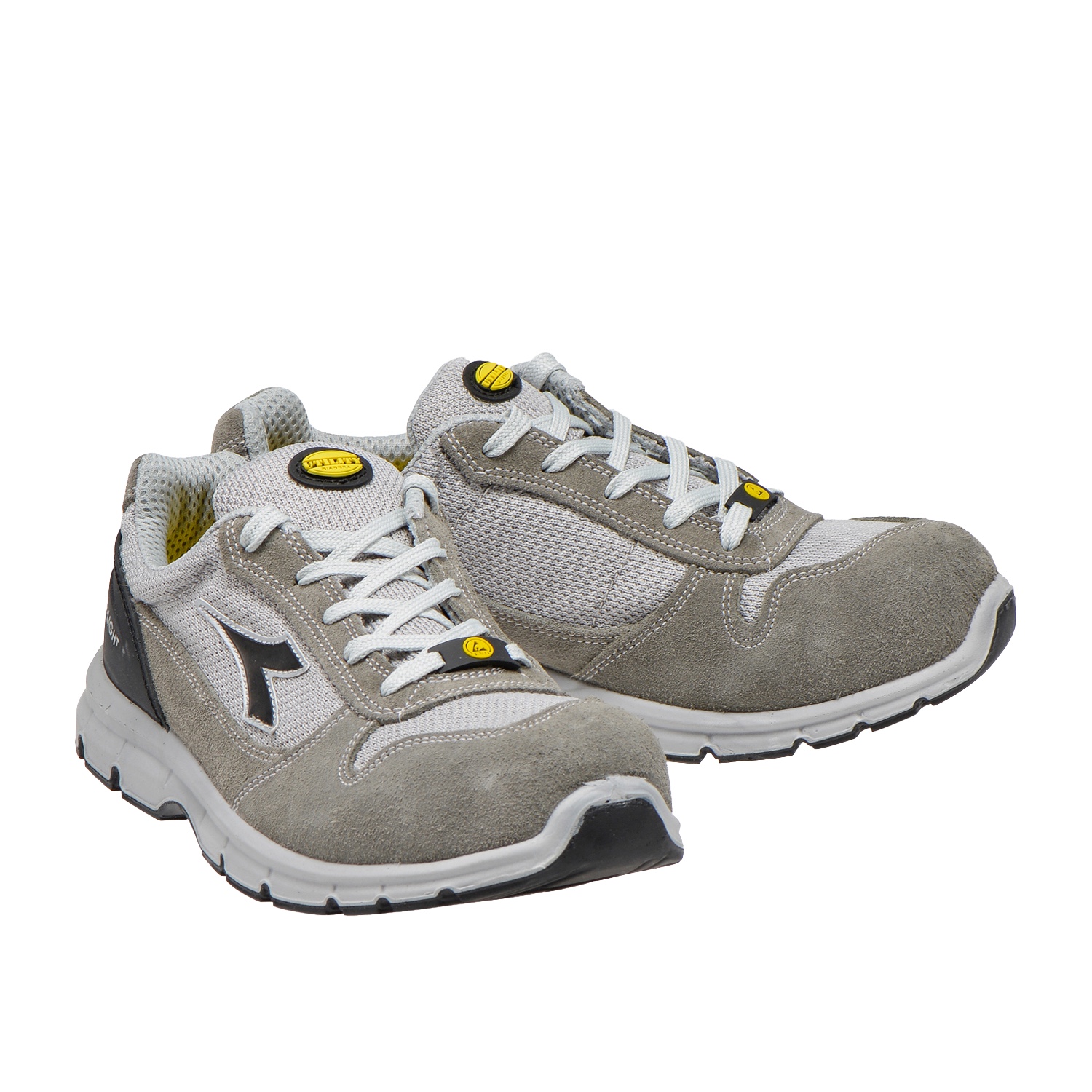 Calzado de seguridad Diadora Run Text Low Gris Castillo/Aluminio S1PS FO SR ESD Unisex Calzado de seguridad Diadora Run Text Low Gris Castillo/Aluminio S1PS FO SR ESD Unisex