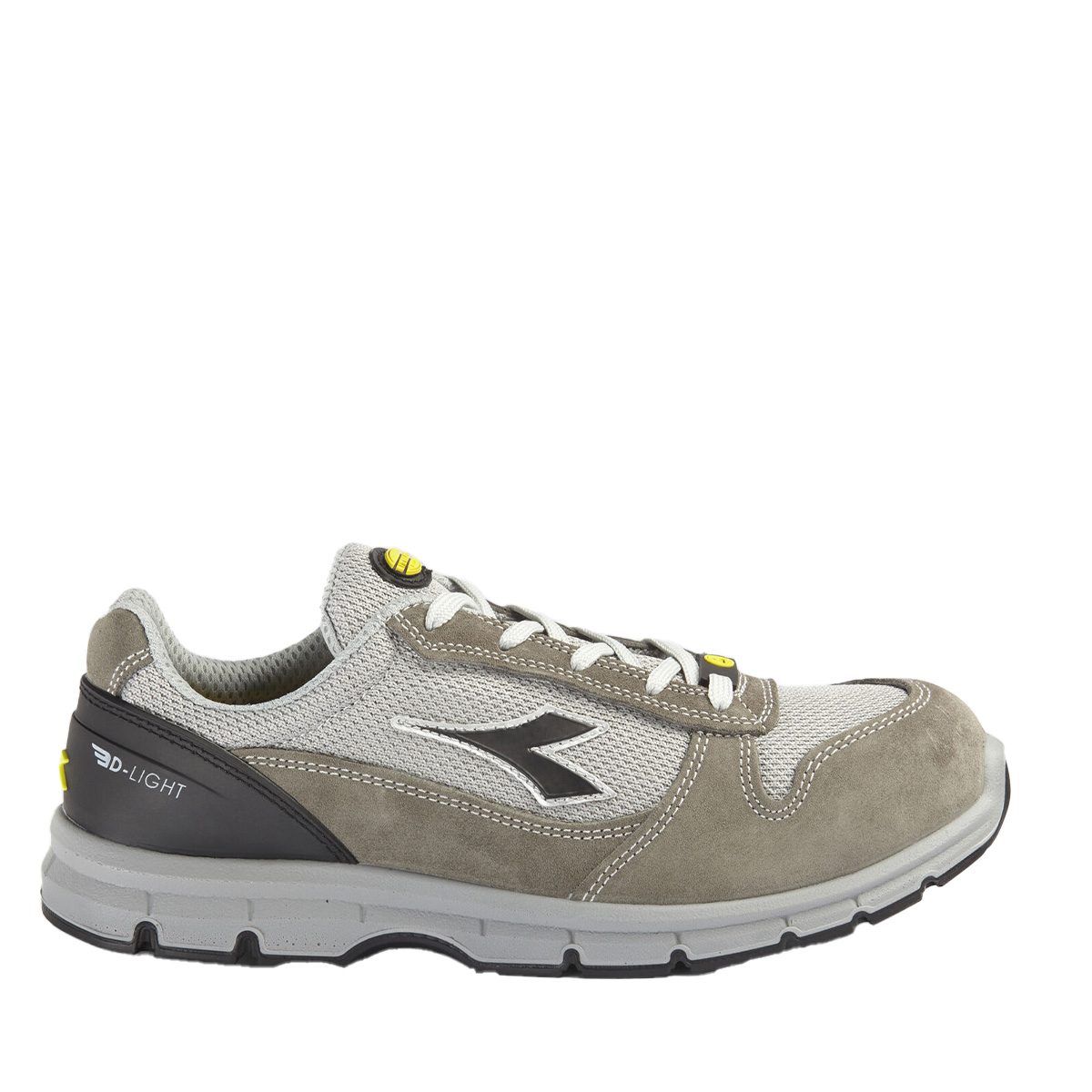 Calzado de seguridad Diadora Run Text Low Gris Castillo/Aluminio S1PS FO SR ESD Unisex Calzado de seguridad Diadora Run Text Low Gris Castillo/Aluminio S1PS FO SR ESD Unisex