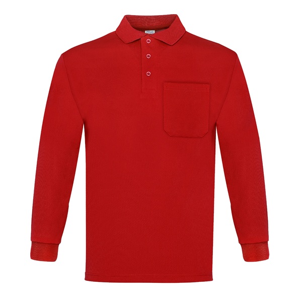 Polo manga larga con bolsillo Vesin rojo Polo manga larga con bolsillo Vesin rojo