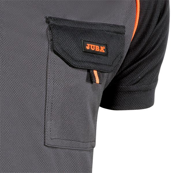 Polo Juba 964 TOP RANGE Negro - Gris - Naranja Polo Juba 964 TOP RANGE Negro - Gris - Naranja