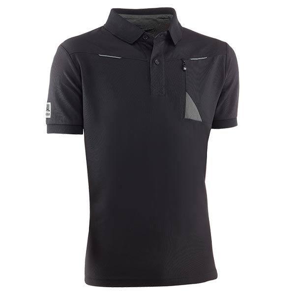 Polo de manga corta con tejido Cooldry Juba 977B ONIX Polo de manga corta con tejido Cooldry Juba 977B ONIX