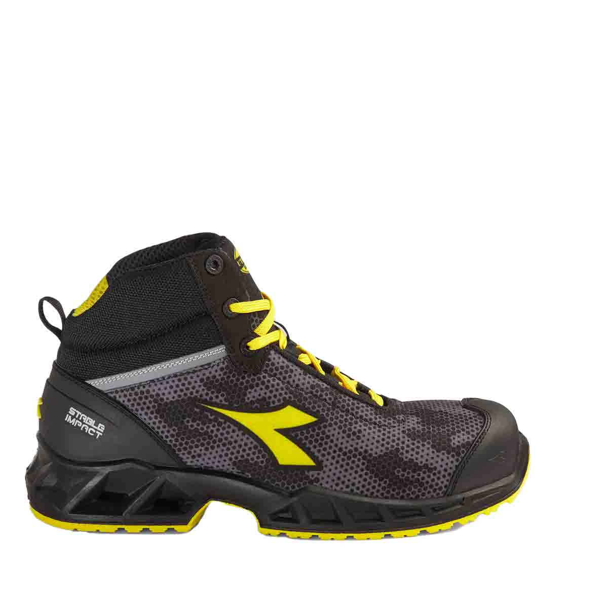 Calzado de seguridad Diadora SHARK STABLE IMPACT MID S3S FO SR SC ESD Negro/Gris Calzado de seguridad Diadora SHARK STABLE IMPACT MID S3S FO SR SC ESD Negro/Gris
