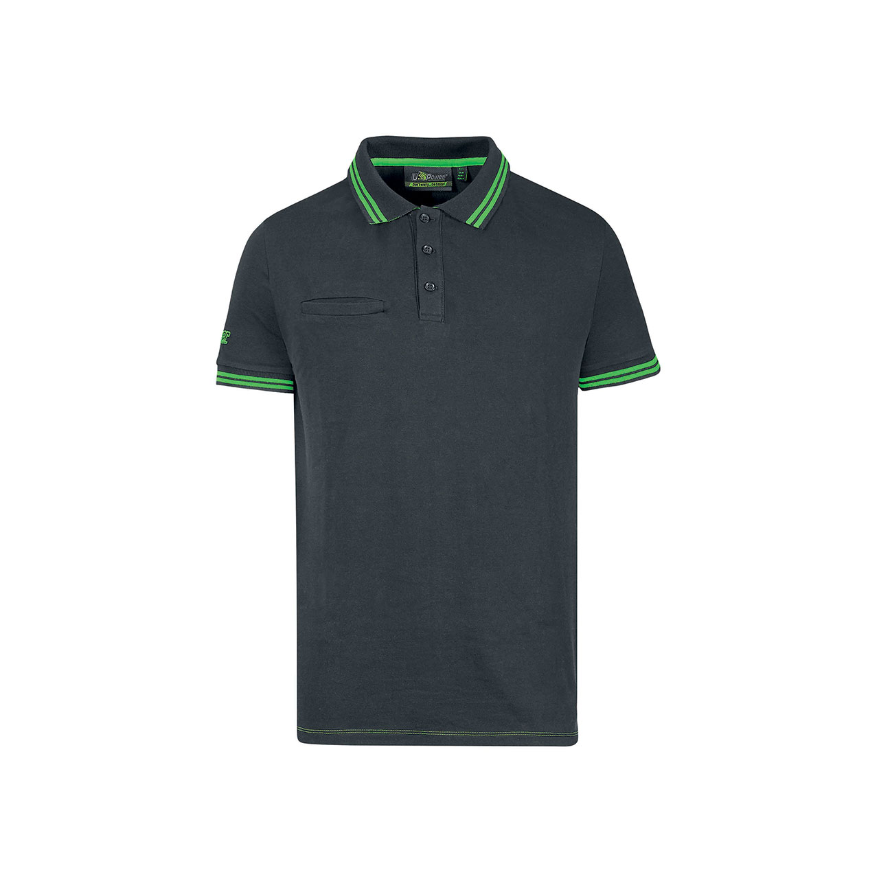 Polo U-Power WAY Asphalt Grey/Green Polo U-Power WAY Asphalt Grey/Green