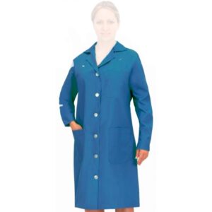 Bata señora entallada Manga larga Vesin azul Bata señora entallada Manga larga Vesin azul