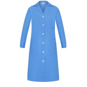 Bata señora entallada Manga larga Vesin azul Bata señora entallada Manga larga Vesin azul