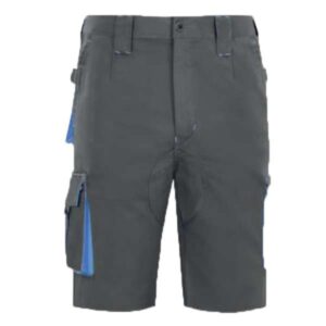 Bermudas multibolsillos con refuerzos gris azulina