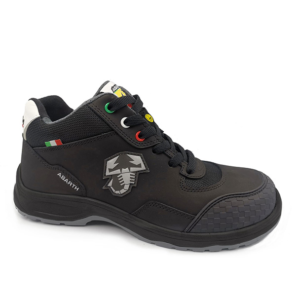 Calzado de seguridad Abarth MOD.ZEROCENTO Nubuck Safety Alto Negro S3 SRC