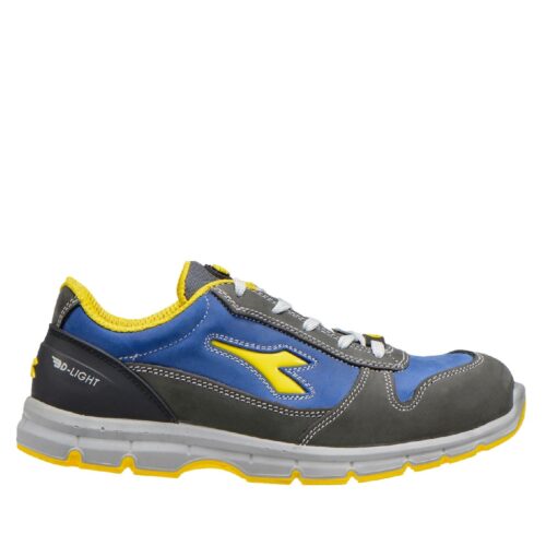 Calzado de seguridad Diadora Run Low Gris Castillo-Azul Insignia S3S FO SR ESD Unisex