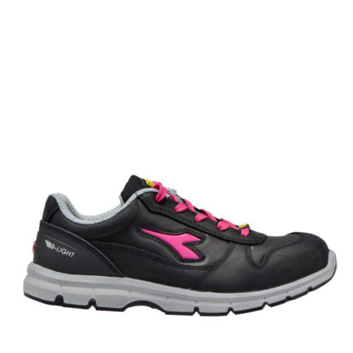 Calzado de seguridad Diadora Run Low Negro/Rojo Fucsia S3 SRC ESD Unisex