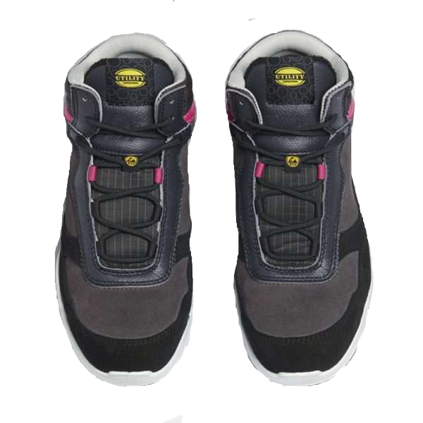 Calzado de seguridad para mujer Diadora ATHENA MID S3L FO SR ESD hierro y rojo frambuesa_3 Calzado de seguridad para mujer Diadora ATHENA MID S3L FO SR ESD hierro y rojo frambuesa
