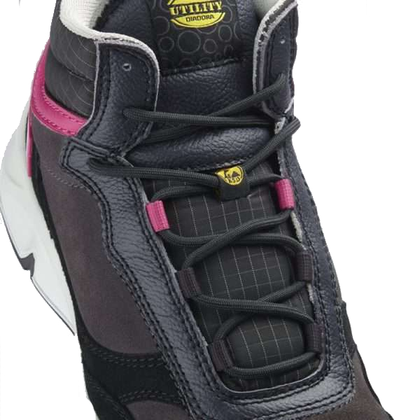 Calzado de seguridad para mujer Diadora ATHENA MID S3L FO SR ESD hierro y rojo frambuesa_4 Calzado de seguridad para mujer Diadora ATHENA MID S3L FO SR ESD hierro y rojo frambuesa