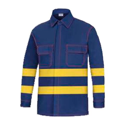 Camisa manga larga dos bolsillos vesin azul-amarillo Camisa manga larga dos bolsillos vesin azul-amarillo