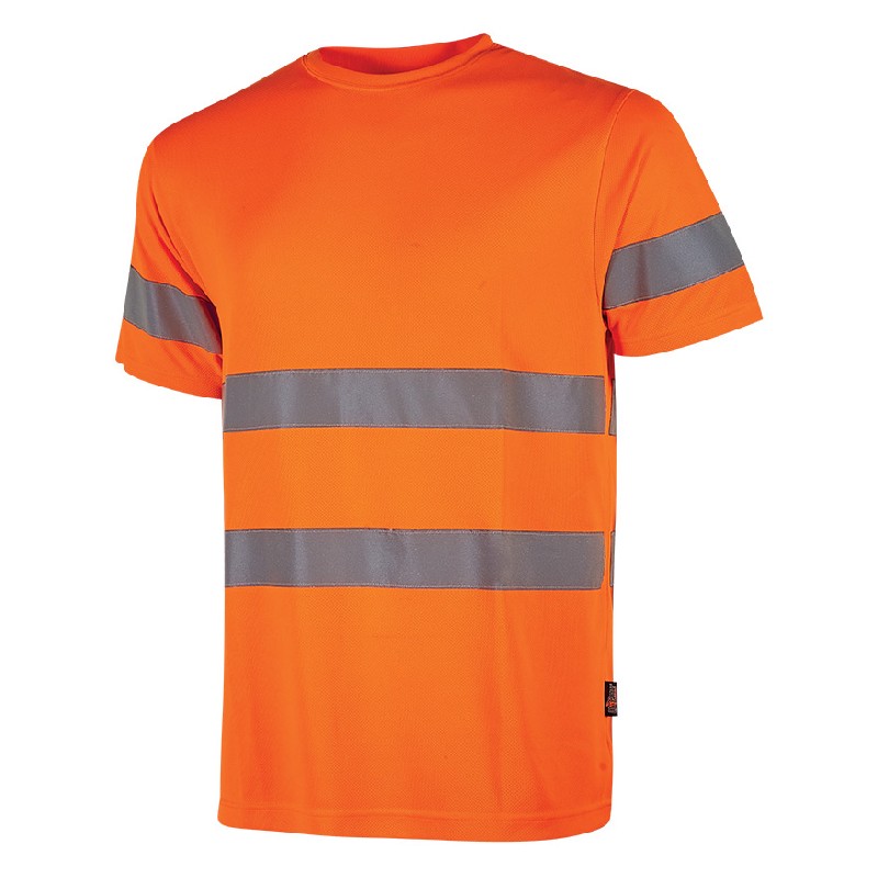 Camiseta de trabajo U-Power Mizar Orange Fluo Camiseta de trabajo U-Power Mizar Orange Fluo