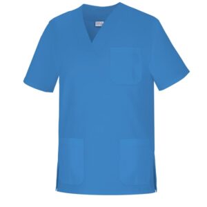 Casaca cuello pico unisex manga corta Vesin azul Casaca cuello pico unisex manga corta Vesin azul