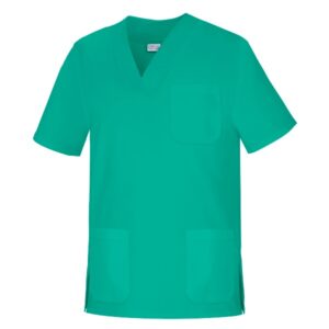 Casaca cuello pico unisex manga corta Vesin verde