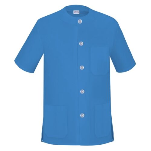Casaca cuello redondo unisex manga corta Vesin azul Casaca cuello redondo unisex manga corta Vesin azul