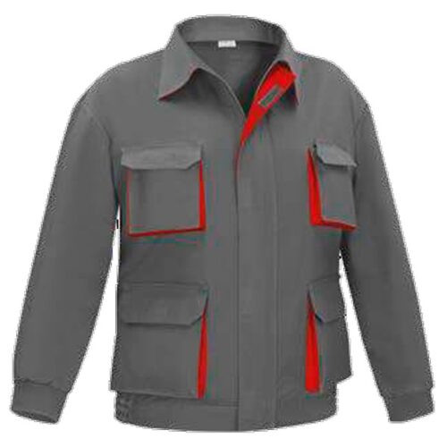 Cazadora multibolsillos Cargo Bicolor Vesin gris-rojo Cazadora multibolsillos Cargo Bicolor Vesin gris-rojo