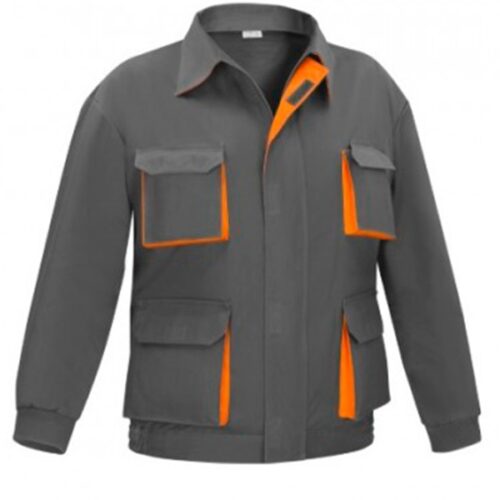 Cazadora multibolsillos cremallera Vesin bicolor gris-naranja Cazadora multibolsillos cremallera Vesin bicolor gris-naranja