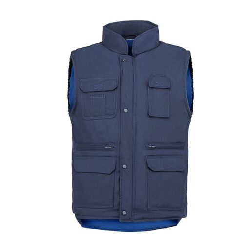 Chaleco 7 bolsillos forro polar Vesin azul