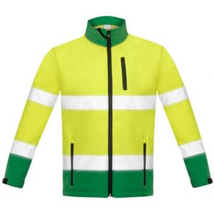 Chaqueta Soft Shell Bicolor alta visibilidad Vesin verde