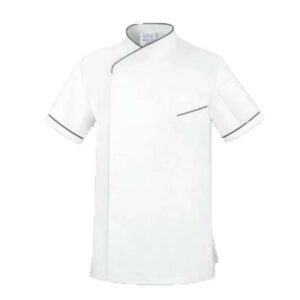 Chaqueta cocinero manga corta blanco (Espalda transpirable) CCE-501