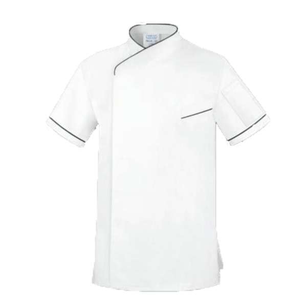 Chaqueta cocinero manga corta blanco (Espalda transpirable) CCE-501