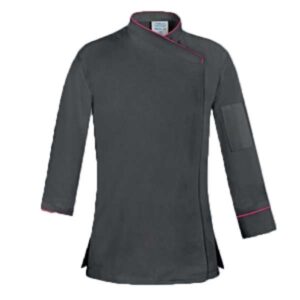 Chaqueta cocinero manga larga (Espalda transpirable) CCE-500 negro Chaqueta cocinero manga larga (Espalda transpirable) CCE-500 negro