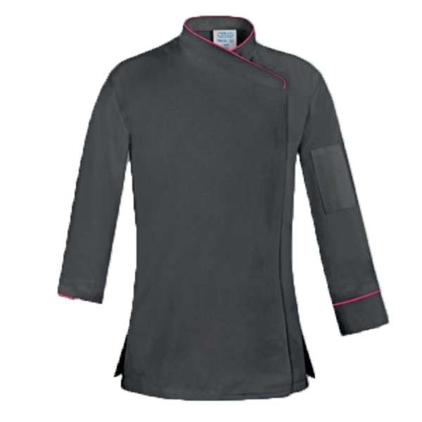 Chaqueta cocinero manga larga (Espalda transpirable) CCE-500 negro Chaqueta cocinero manga larga (Espalda transpirable) CCE-500 negro