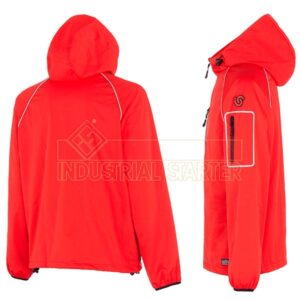 Chaqueta impermeable rojo perfil Chaqueta impermeable rojo perfil