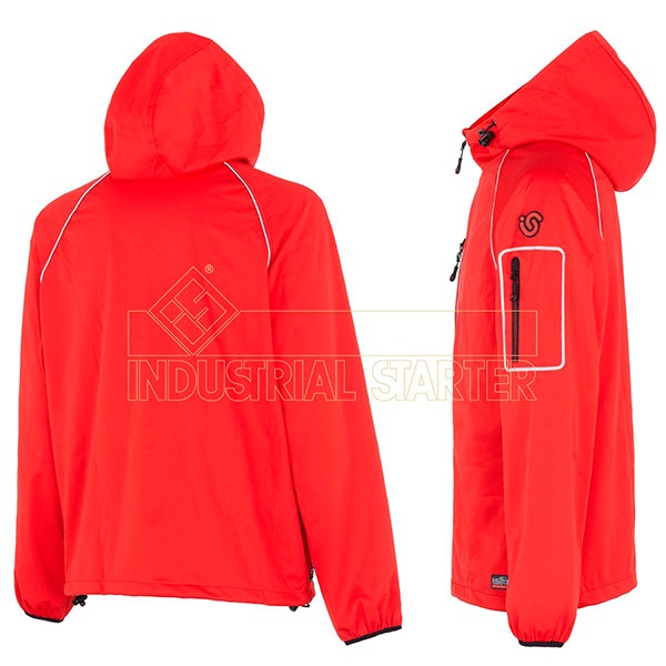 Chaqueta impermeable rojo perfil Chaqueta impermeable rojo perfil