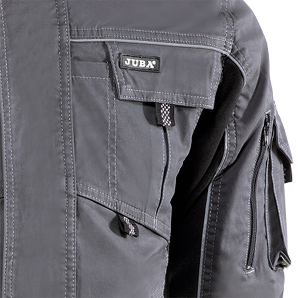 Chaqueta multibolsillos Juba 170 FLEX Gris - Negro