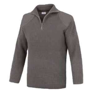 Jersey cuello cremallera con refuerzo sin bolsillo Vesin gris