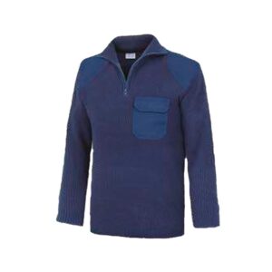 Jersey cuello cremallera con refuerzos y bolsillo Vesin azul Jersey cuello cremallera con refuerzos y bolsillo Vesin azul