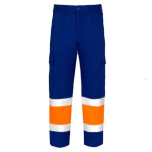 Pantalón Acolchado Multibolsillos de alta visibilidad Vesin naranja-azul Pantalón Acolchado Multibolsillos de alta visibilidad Vesin naranja-azul
