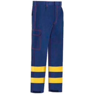 Pantalón Multibolsillos Vesin azul-amarillo Pantalón Multibolsillos Vesin azul-amarillo