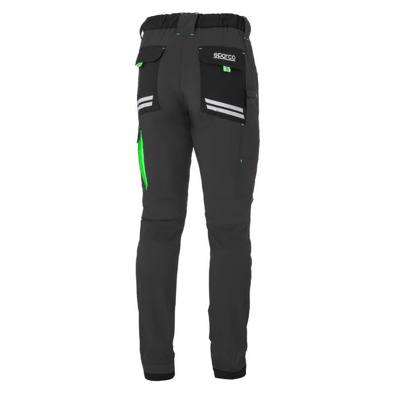 Pantalon Tech Sparco KANSAS 02425GSVF NEGRO_VERDE-1 Pantalones tech sparco Negro verde