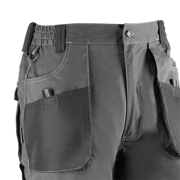 Pantalón corto multibolsillos Juba 172 FLEX Gris - Negro