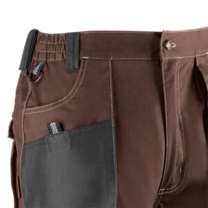 Pantalón corto multibolsillos Juba 192 FLEX Marrón - Negro-2 Pantalón corto multibolsillos Juba 192 FLEX Marrón - Negro