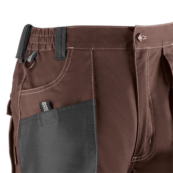 Pantalón corto multibolsillos Juba 192 FLEX Marrón - Negro-2 Pantalón corto multibolsillos Juba 192 FLEX Marrón - Negro