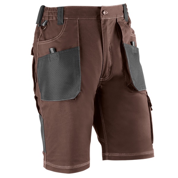 Pantalón corto multibolsillos Juba 192 FLEX Marrón - Negro Pantalón corto multibolsillos Juba 192 FLEX Marrón - Negro