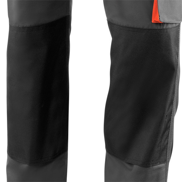 Pantalón de trabajo para trabajar multibolsillos Juba 961 TOP RANGE Gris - Negro - Naranja