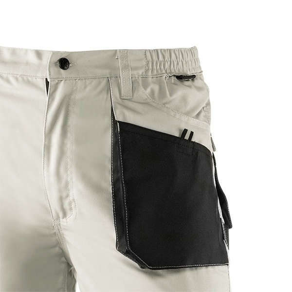 Pantalón de trabajo de trabajo corto multibolsillos Juba 972 TOP RANGE Negro - Beige