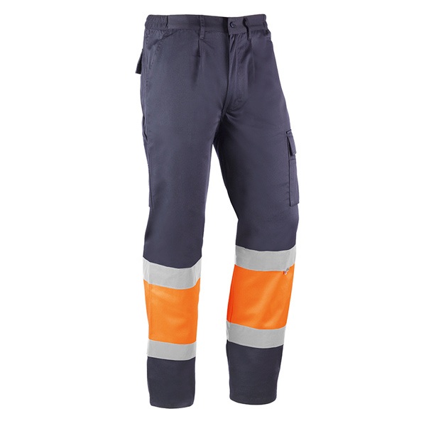 Pantalón multibolsillos Juba HV820 KARELIA Azul marino - Naranja flúor Pantalón multibolsillos Juba HV820 KARELIA Azul marino - Naranja flúor
