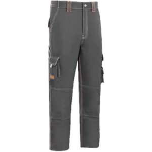 Pantalón multibolsillos triple costura gris