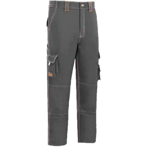 Pantalón multibolsillos triple costura gris