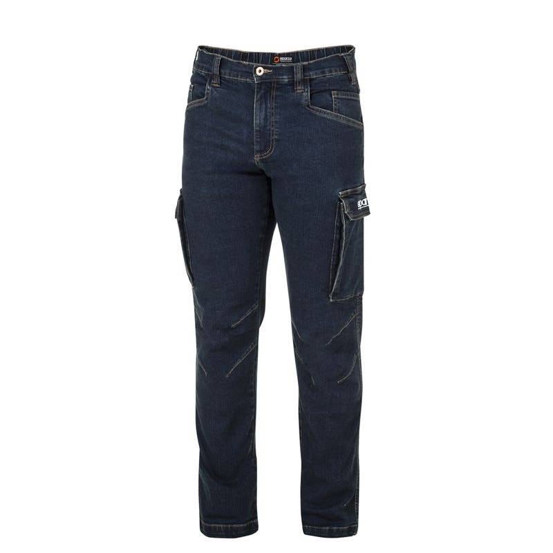 Pantalones denim jeans Sparco DALLAS 02405BM AZUL OSCURO Pantalones jesns Sparco dallas