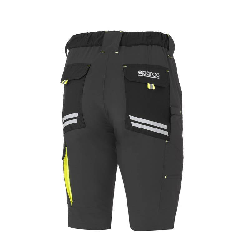 Pantalones shorts ligeros Tech Sparco LAREDO 02428GSGF GRIS/AMARILLO