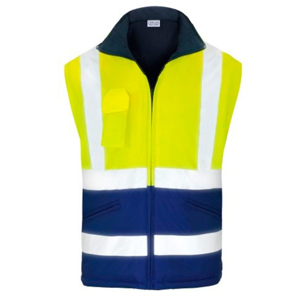 Parka 2 en 1 Chaleco reversible alta visibilidad Vesin azul-1 Parka 2 en 1 Chaleco reversible alta visibilidad Vesin azul