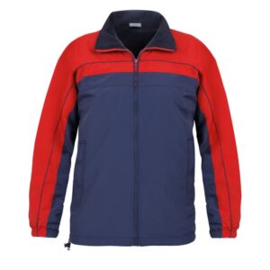Parka bicolor nautica forro polar Azul-Rojo